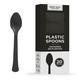 Black Heavy-Duty Plastic Spoons, 20ct